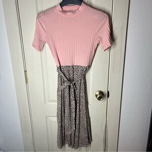 Boutique Cheetah/Leopard and Pink Dress